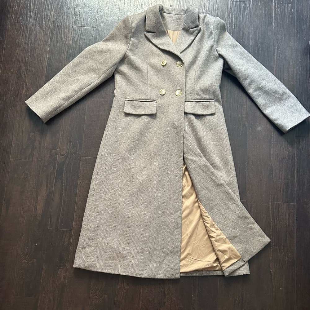Classic Grey/Brown Women's Trench Coat